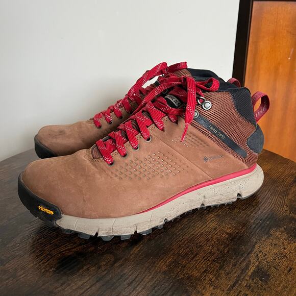 Danner Boots Mens 9 Trail 2650 Mid Waterproof GoreTex Vibram Brown Hiking - Picture 2 of 9